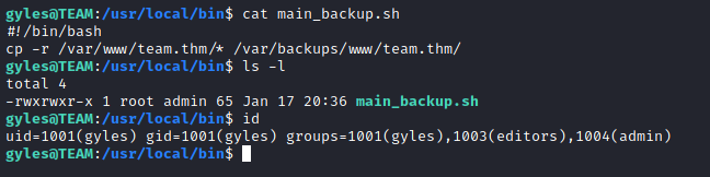 Main Backup