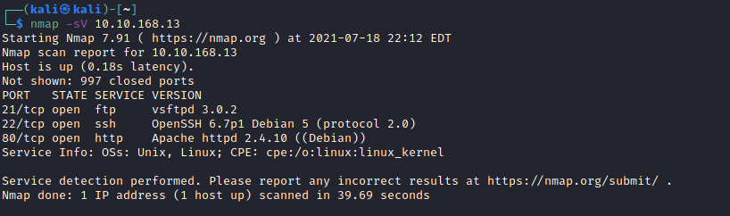 Nmap Scan